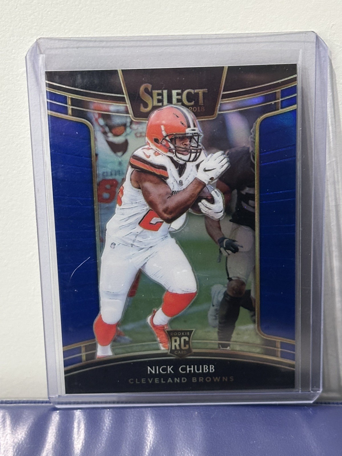 2018 Panini Select - Concourse Nick Chubb #33 Blue Prizm 60/175 (RC)