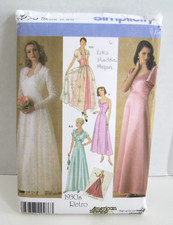 Simplicity 1930s Retro Evening Dress Jacket Pattern 4270 Misses' 8-16 Cut