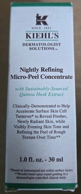 Kiehl's Nightly Refining Micro-Peel Concentrate 1 oz / 30 ml New in Box 