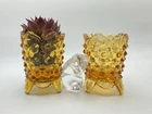 TWO Vintage Fenton Hobnail Toothpick Holders – Colonial Amber
