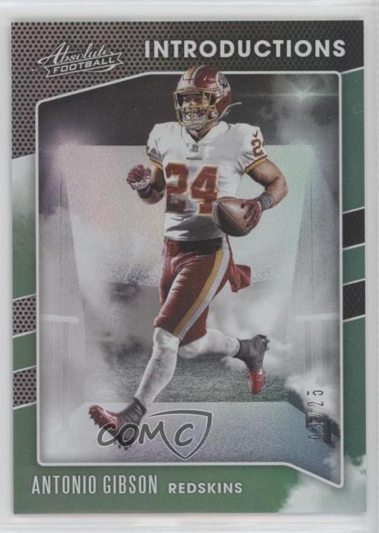 Antonio Gibson Panini Absolute Introductions #IAG Spectrum Green
