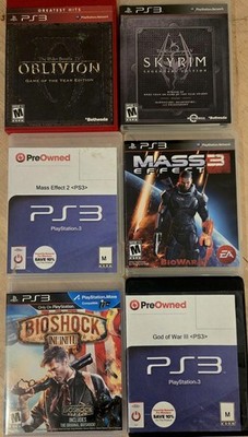 PS3 RPG Lot (6 Games) | Skyrim 4 & 5, Mass Effect 2 & 3, Mass Effect 3, Bioshock