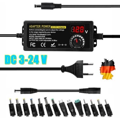 72W Universal Ladegerät Netzteil für Laptop Notebook Ladekabel AC to DC 3V-24V