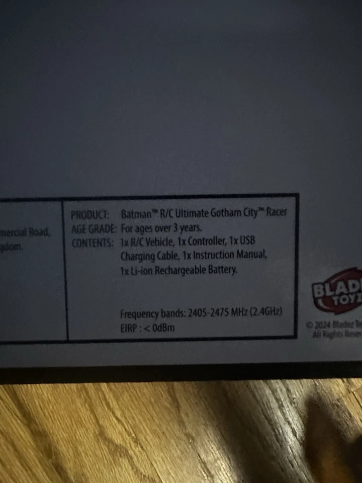 Remote Control Batmobile RARE 20” Long Rechargeable Battery - Image 4 of 4