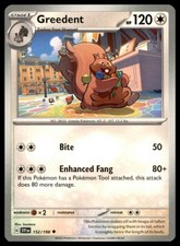 Greedent 152/198 Uncommon Scarlet & Violet Pokemon NM