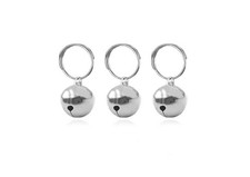 SKYPIA 3 Pack Pet Bells for Dog Cat Collar Charm Pendant Small, Silver-3