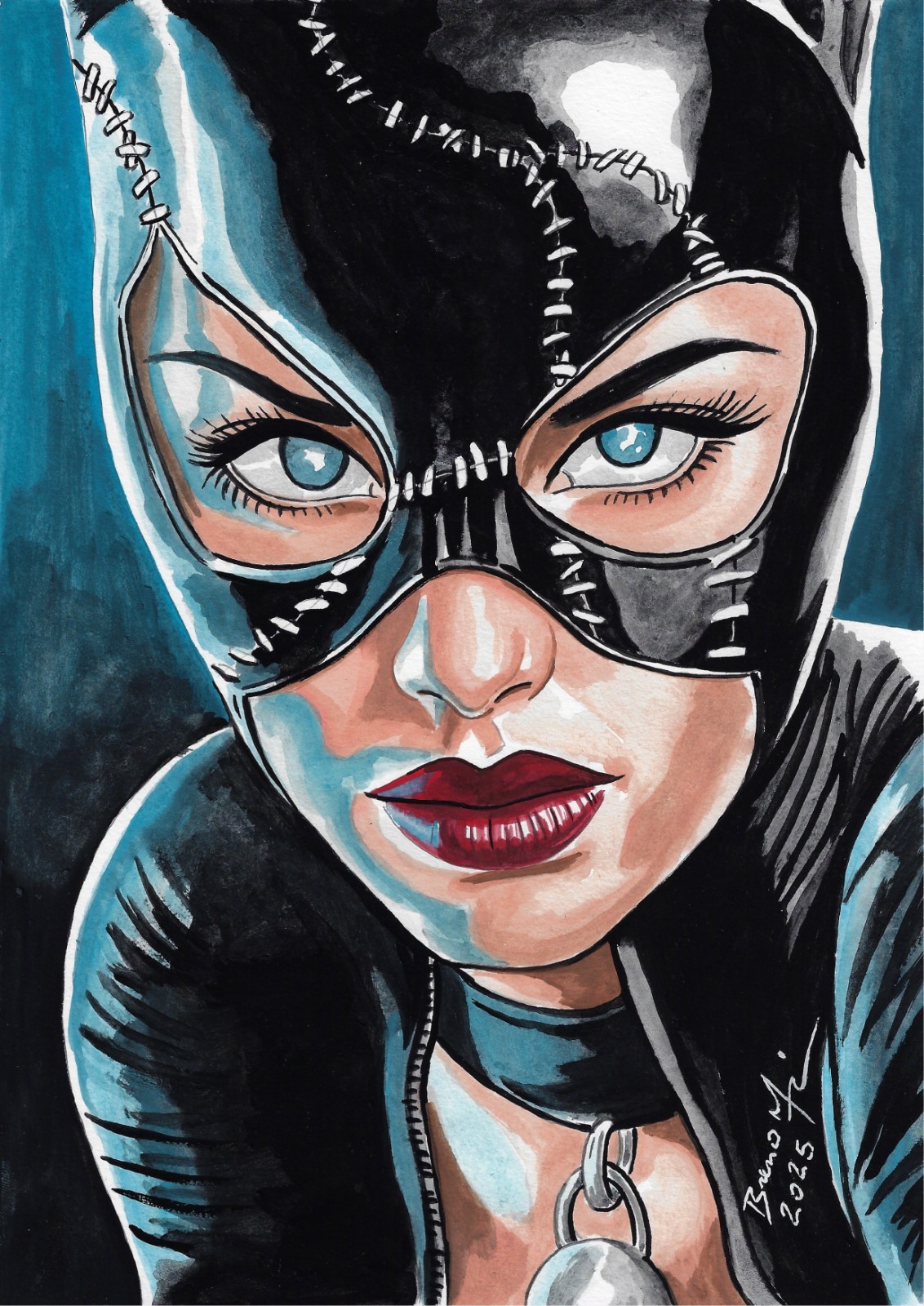 Black Cat 9x12 Original Comic Art by Breno Moreira - TramaStudio