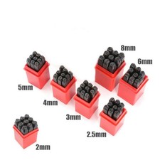 Complete Crafters' Steel Stamp Set 36pcs Number & Letter Marking Tools