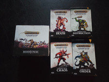 WARHAMMER AGE OF SIGMAR CHAMPIONS TCG New Sealed Booster Box + 4 Champions Decks