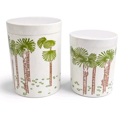 Retro Guzzini Italy Palme Küche Kanister 2er Set 70er Kunststoff 