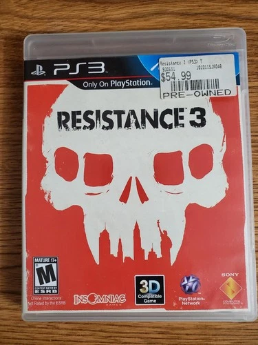 Complete - Resistance 3 PlayStation 3 PS3 Video Game 2011 CIB Manual