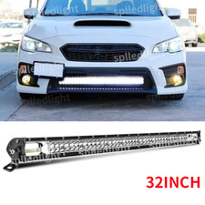 Fit 15-19 Subaru Wrx Sti Hidden Bumper 32 Straight 180w Dual Row Led Light Bar
