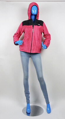 Pink Monkey Fleece The North Face Zip Up Hoodie Jacket Youth Girls XL 14 16 EUC