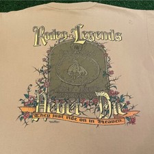 VTG 90s Rodeo Legends Never Die Country Rose Heaven Vintage Rodeo America Shirt
