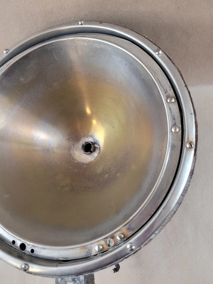 Antigua lámpara de faro de tambor de pasillo de 10,5" CM Rat Rod Hot Rod años 1910 1920 Foto 2 de 4