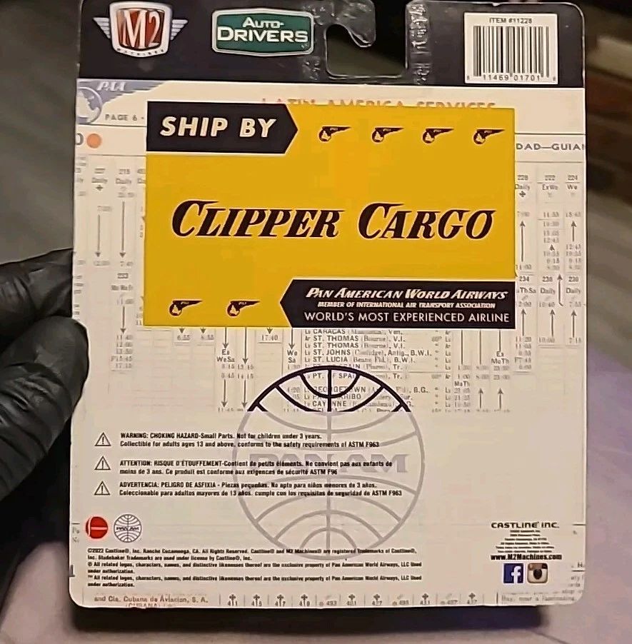 M2 Machines 1954 Studebaker 2R Pickup Truck PAN AM Blue 9,600pcs Auto Drivers - Image 3 of 4