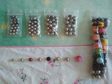 Lot billes lance-pierre découverte différents calibres, poids et matières