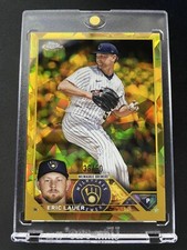 2023 TOPPS CHROME SAPPHIRE GOLD /50 109 Eric Lauer - Milwaukee Brewers