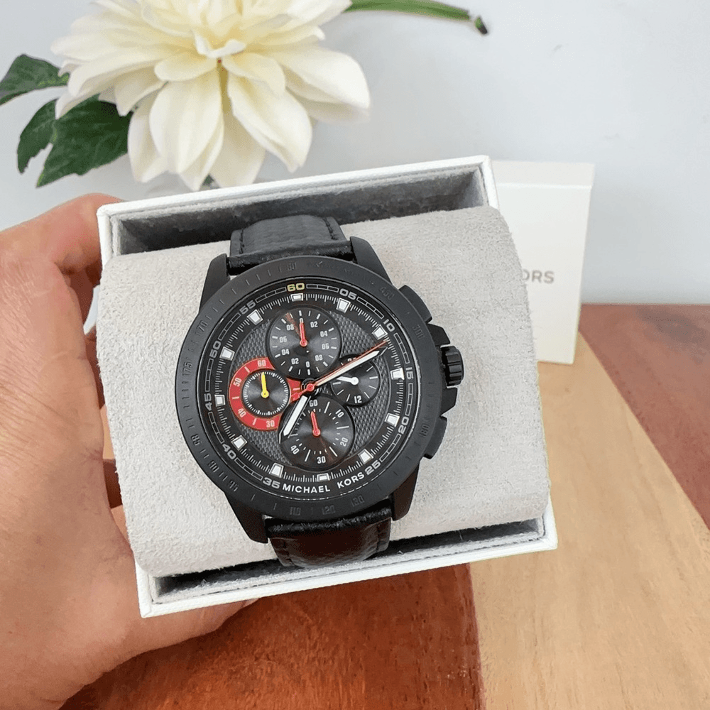Michael Kors レザー アナログ時計 セール】LEXINGTON レザー ウォッチ マイクロ（アナログ腕時計