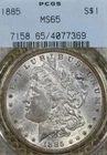 1885-P $1 PCGS MS65 Morgan Silver Dollar - OGH Turned Blue, Unstable Dye GEN 3.0