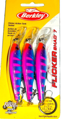 Berkley #7 Flicker Shad Crankbaits (3-Pk-Party Perch)