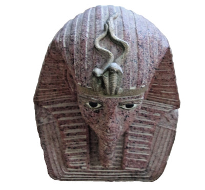 Latex Pharaoh Egyptian mold King Tut rubber concrete plaster mould 8'' x 7'' x 6''