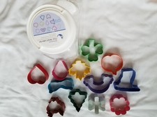 12 pc. Assorted New Metal Cookie Cutter Set By Wilton W/Plastic Container