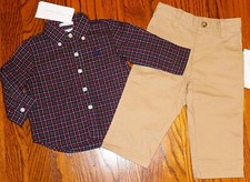 POLO RALPH LAUREN AUTHENTIC BABY BOYS BRAND NEW ORIGINAL 2Pc SET Size 3M, NWT