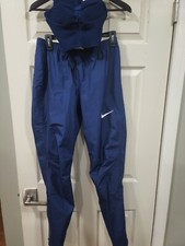 NIKE Pro Elite Racing Top Pant Set Small Womens Blue White USA Track