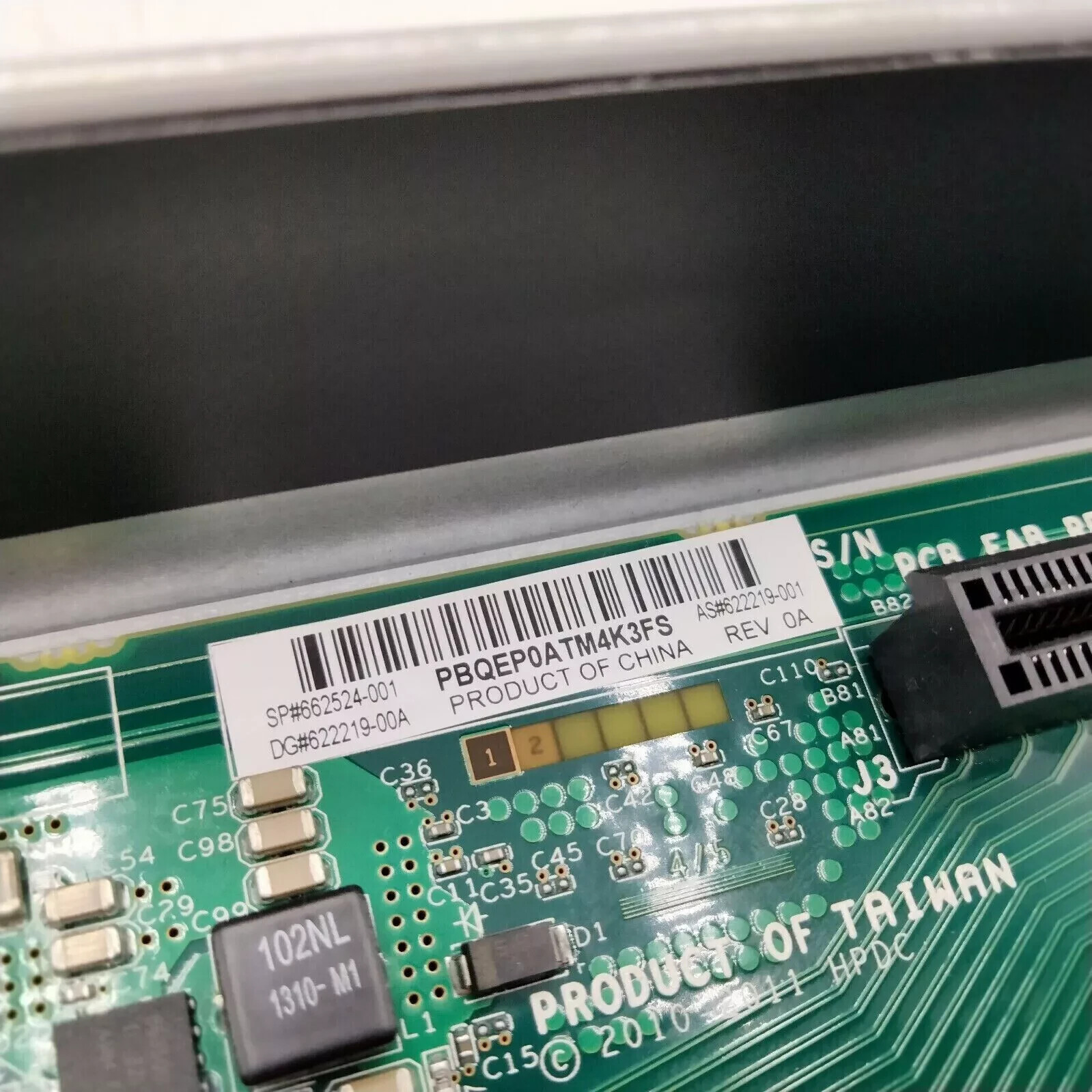 HP ProLiant DL380P Gen8 3-Slot PCIe Riser Card with Cage P/N: 662524 ...