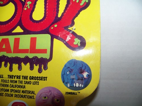 LANARD 1986 FOUL BALL SPIDERWAD. UNPUNCHED CARD! NEW. ULTRA RARE! (MAD BALLS) - Picture 14 of 17