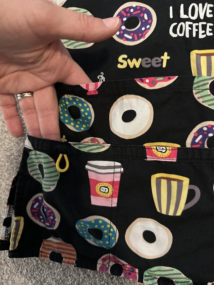 WonderWink Coffee And Donut Size Large Scrub Top - Image 2 of 4