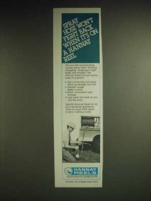 #ad #ad 1985 Hannay Reels Ad Spray hose won#x27;t fight back when it#x27;s on a Hannay Reel $17.99