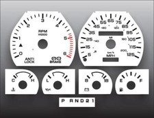 White Face Gauges For 1989-1993 Dodge Dakota Tach White Face Gauges For 1989-1993 Dodge Dakota Tach