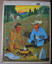 1967 Whitman Lone Ranger Frame Tray Puzzle 4522 11'' x 14''