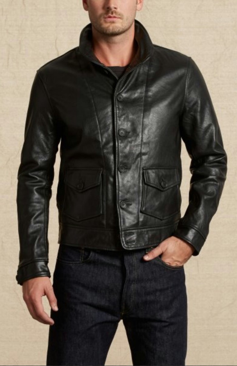 Levis Vintage 1930's Menlo Leather Cossack Jacket Black XL Levis Vintage 1930's Menlo Leather Cossack Jacket Black XL