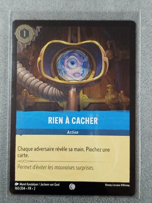 nothing to hide lorcana card LORCANA FR Card - Chapter 2 165/204 Nothing to Hide -✨FOIL✨New
