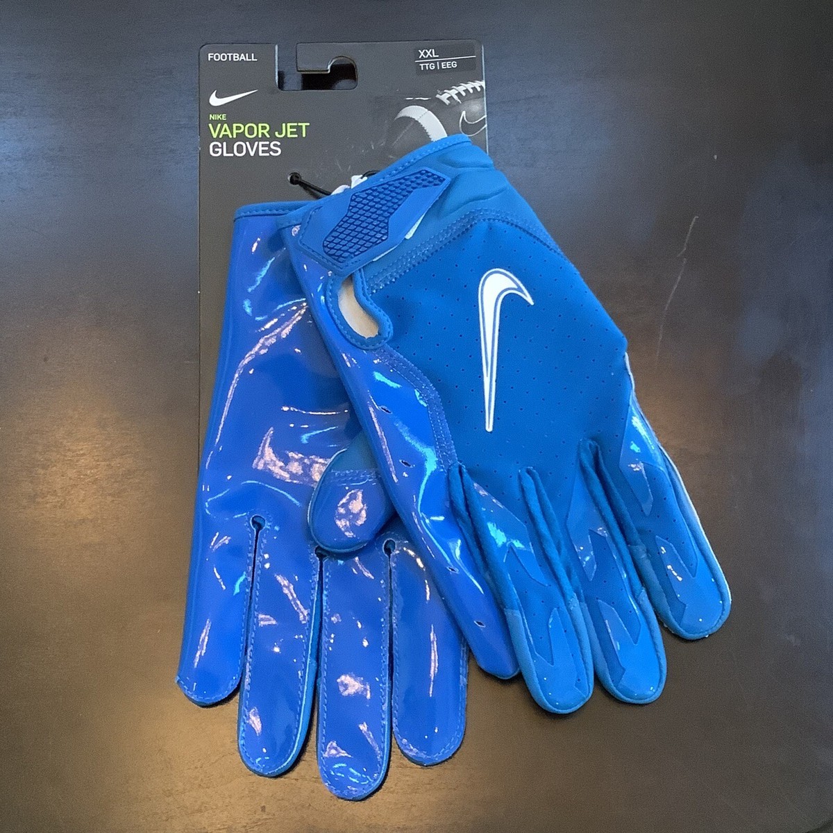Nike Vapor Jet 6.0 Football Gloves Blue Men's Size XXL CZ4127-490