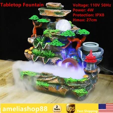 Indoor Fountain Goldfish Waterfall Feng Shui Water Sound Tabletop Fountain Decor