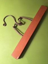 Vintage Trouser hanger, Wood/Metal pressure clamp style, closet accessory