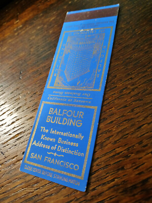 Vintage Matchbook: Balfour Building, San Francisco, CA | eBay