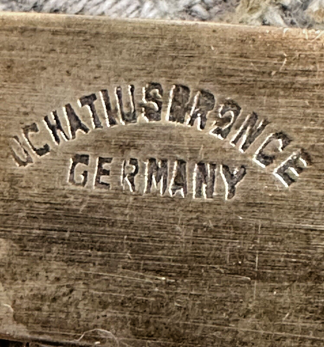 Vintage Uchatius Bronce Germany Porcelain Blue And White Bronze