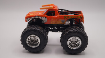 Hot Wheels Monster Jam Die-Cast Truck El Toro Loco Orange Chrome Rims 1 ...
