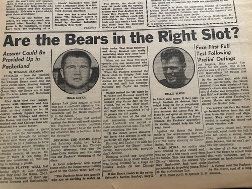 1961 Pro Football DETROIT Lions Colts Whats Wrong With JOHNNY UNITAS NFL AFL - Picture 4 of 5
