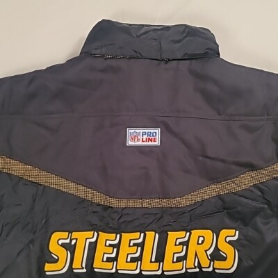 NFL Pro Line Logo Athletic Pittsburgh Steelers Vtg Mens Full Zip
