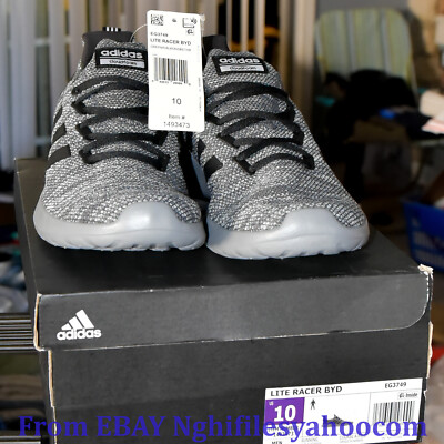 Size 10  adidas, Men's Lite Racer BYD Mesh Running Shoes Trainers