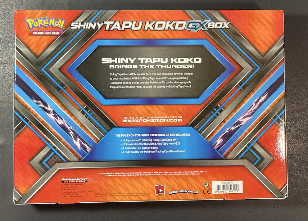 Pokemon TCG: Shiny Tapu Koko Premium GX Box Featuring A Special Oversized  Shiny Tapu Koko-GX Card