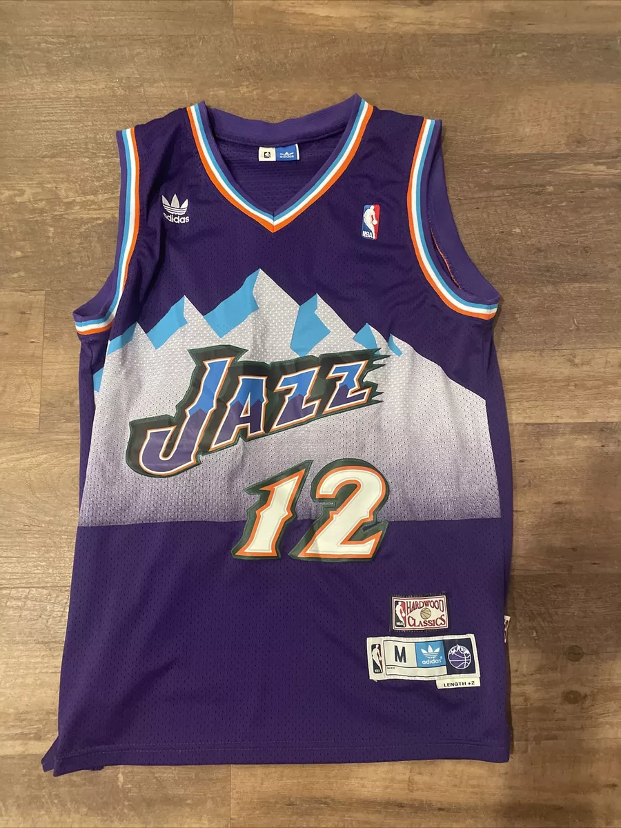 Men's Utah Jazz John Stockton Mitchell & Ness Purple Hardwood