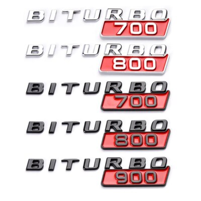 Car 3D ABS BITURBO 700 800 900 Badge Emblem Sticker For BRABUS G Class G55 G63