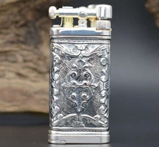 Sillem´s ITT IM Corona Old Boy Lea Puro 925 Sterling-Silver Pipe Lighter 